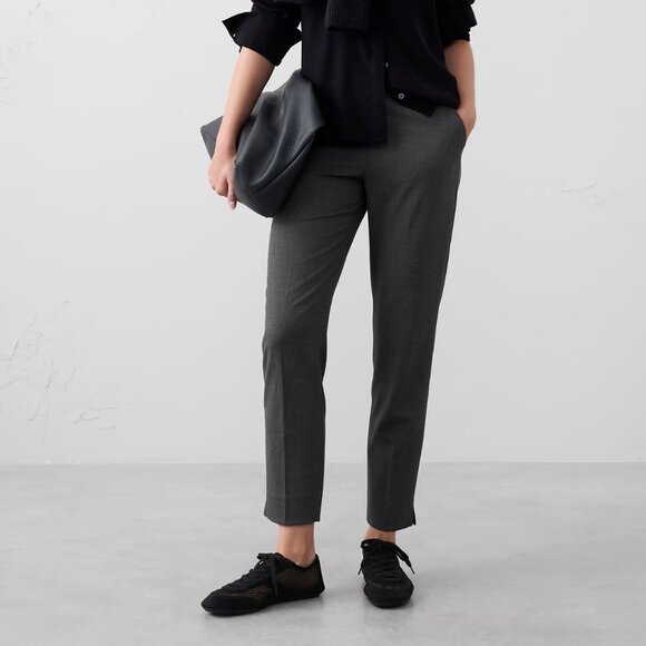 Banana Republic Factory Pants - Banana Republic Hayden Pant - Gray, Elastic Back, Ankle Length - Size 10